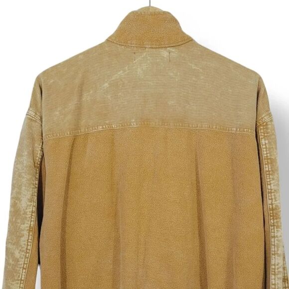 Forever 21 Reverse Terry and Distressed Corduroy Modern Diver Jacket Size Medium - Picture 3 of 6